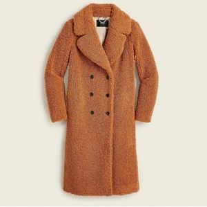 NWT J Crew Double-Breasted Teddy Sherpa Coat